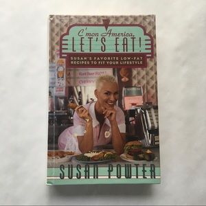 C’mon America Let’s Eat! Cookbook Low-fat Susan Powter Hardcover 1996 Vintage